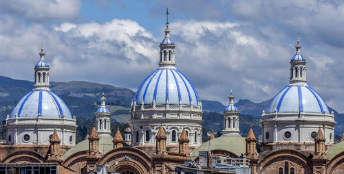 View of cathedral and buildings against sky