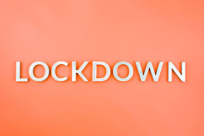 Close-up of text on wall