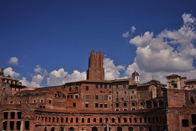 Low angle view of historical building against sky