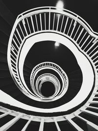 Low angle view of spiral staircase