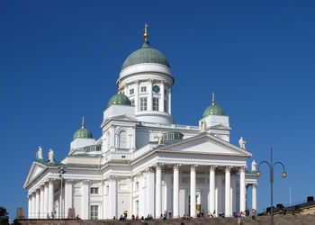 This cathedral is an evangelical lutheran church of the diocese in helsinki, finland