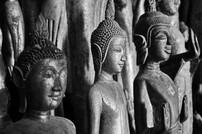 Close-up statues of buddha