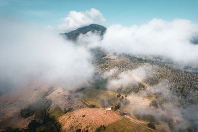 Scenic view of mountain against sky