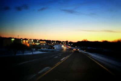 Road at sunset