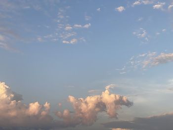 Low angle view of clouds in sky