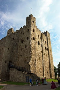 Low angle view of historical building against sky