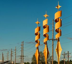 Low angle view of power lines