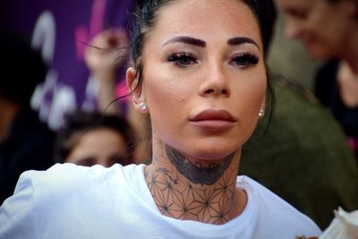 Close-up portrait of young woman