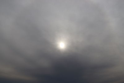 Low angle view of moon in sky