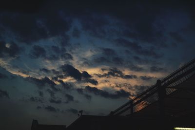 Low angle view of dramatic sky