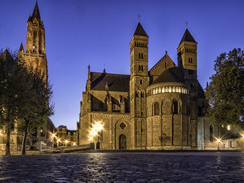 View of cathedral at night