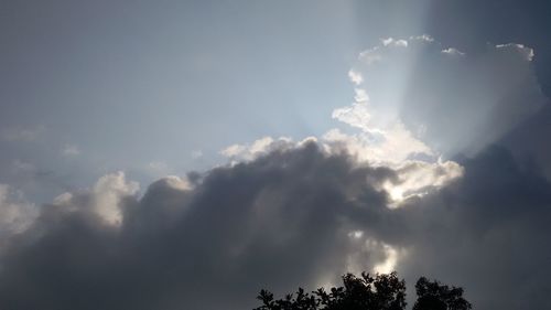 Low angle view of cloudy sky