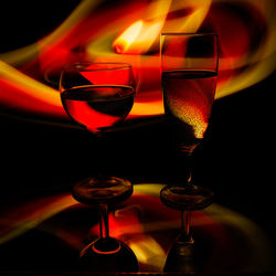 Close-up of wine glass on table