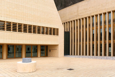 Vaduz, liechtenstein. entrance facade of the parliament