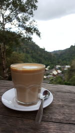 Close-up of coffee on table