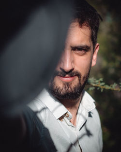 Close-up portrait of young man