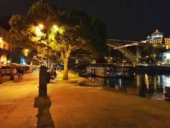 Illuminated city at night