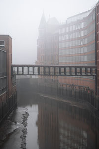 Bridge over river in city
