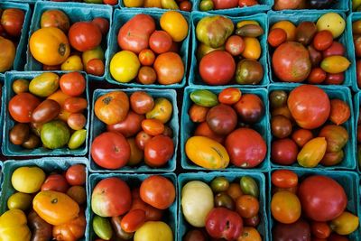 Full frame shot of fruits for sale at market stall