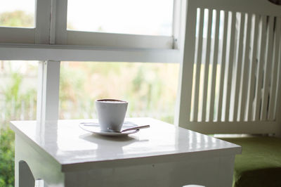 Coffee on table at home