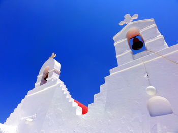 Low angle view of bell tower