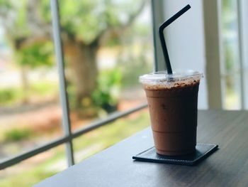 Close-up of coffee on table