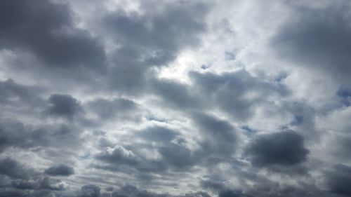 Low angle view of cloudy sky