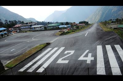 Road leading towards city