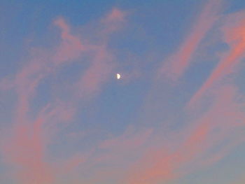 Low angle view of sky at sunset