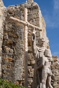 Low angle view of statue