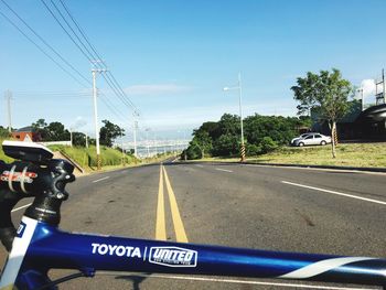 Road passing through country road