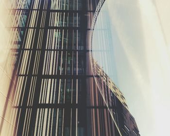 Low angle view of modern building against sky