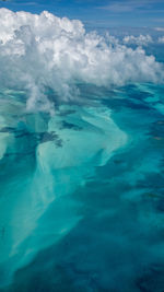 Aerial view of sea against sky