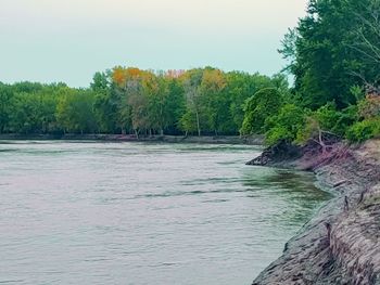 Scenic view of river against sky