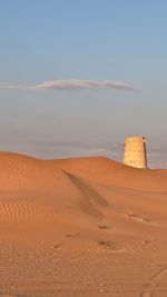 Sand dunes in a desert