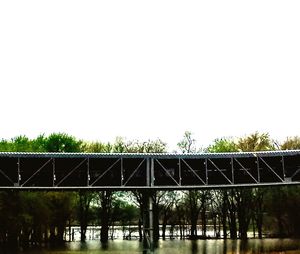 Low angle view of bridge against clear sky