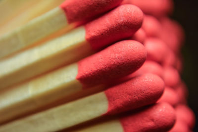 Close up of matchsticks