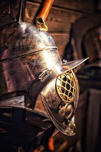 Close-up of old electric lamp