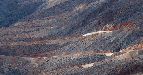 Aerial view of mountain range