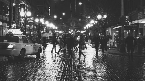 City street at night