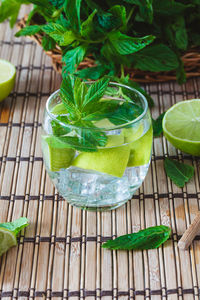 Close-up of drink on table