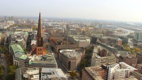 High angle view of cityscape