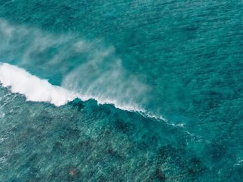 High angle view of sea