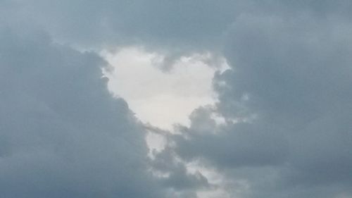 Low angle view of cloudy sky