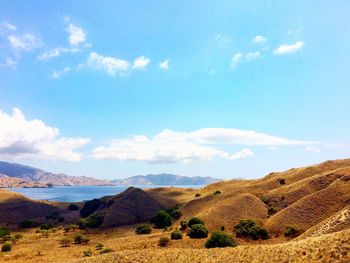 Scenic view of desert against sky