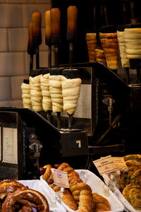 Trdelnik and other traditional pastry products in prague
