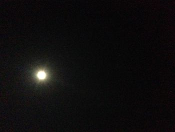 Low angle view of moon in sky