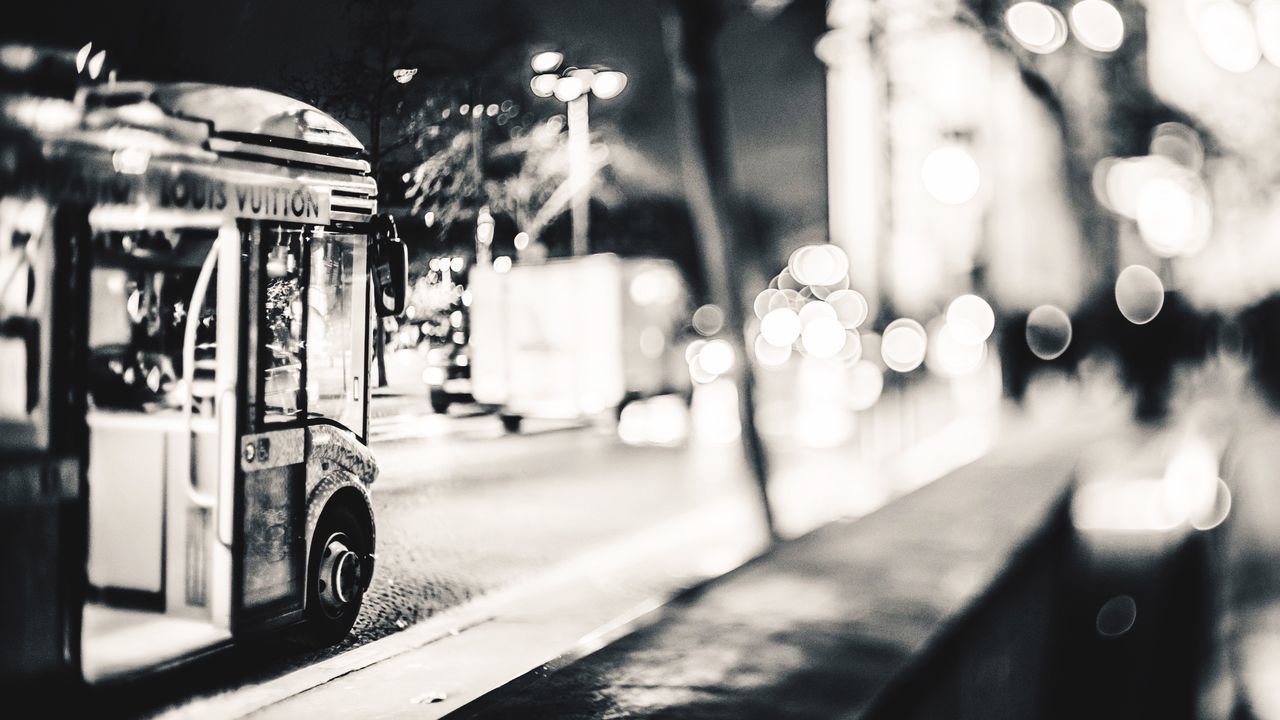 illuminated, night, transportation, lighting equipment, indoors, built structure, focus on foreground, mode of transport, architecture, street, selective focus, the way forward, road, wall - building feature, land vehicle, no people, blurred motion, light - natural phenomenon, tunnel, city