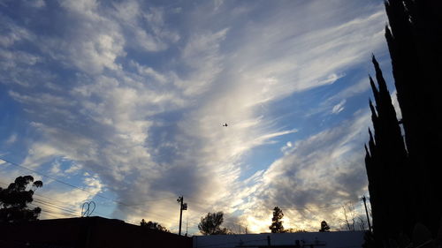 Low angle view of cloudy sky