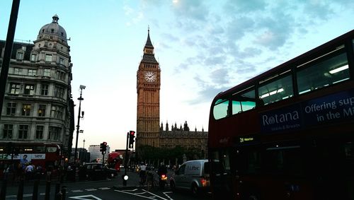 Big ben with buildings in background